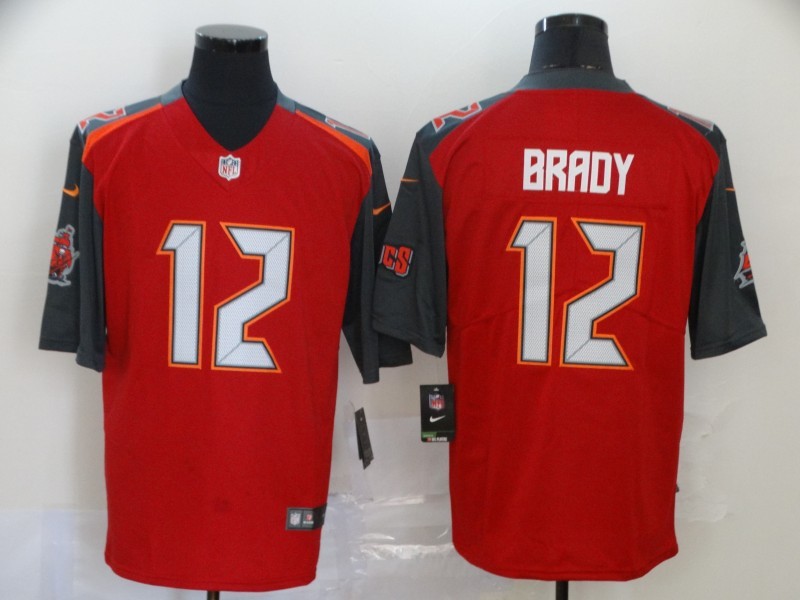 Men's Tampa Bay Buccaneers Tom Brady #12 Red Jersey